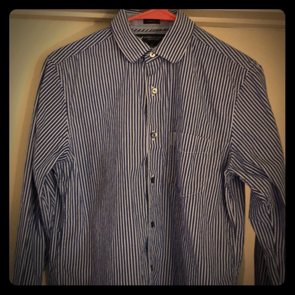 American Eagle Blue Button Up